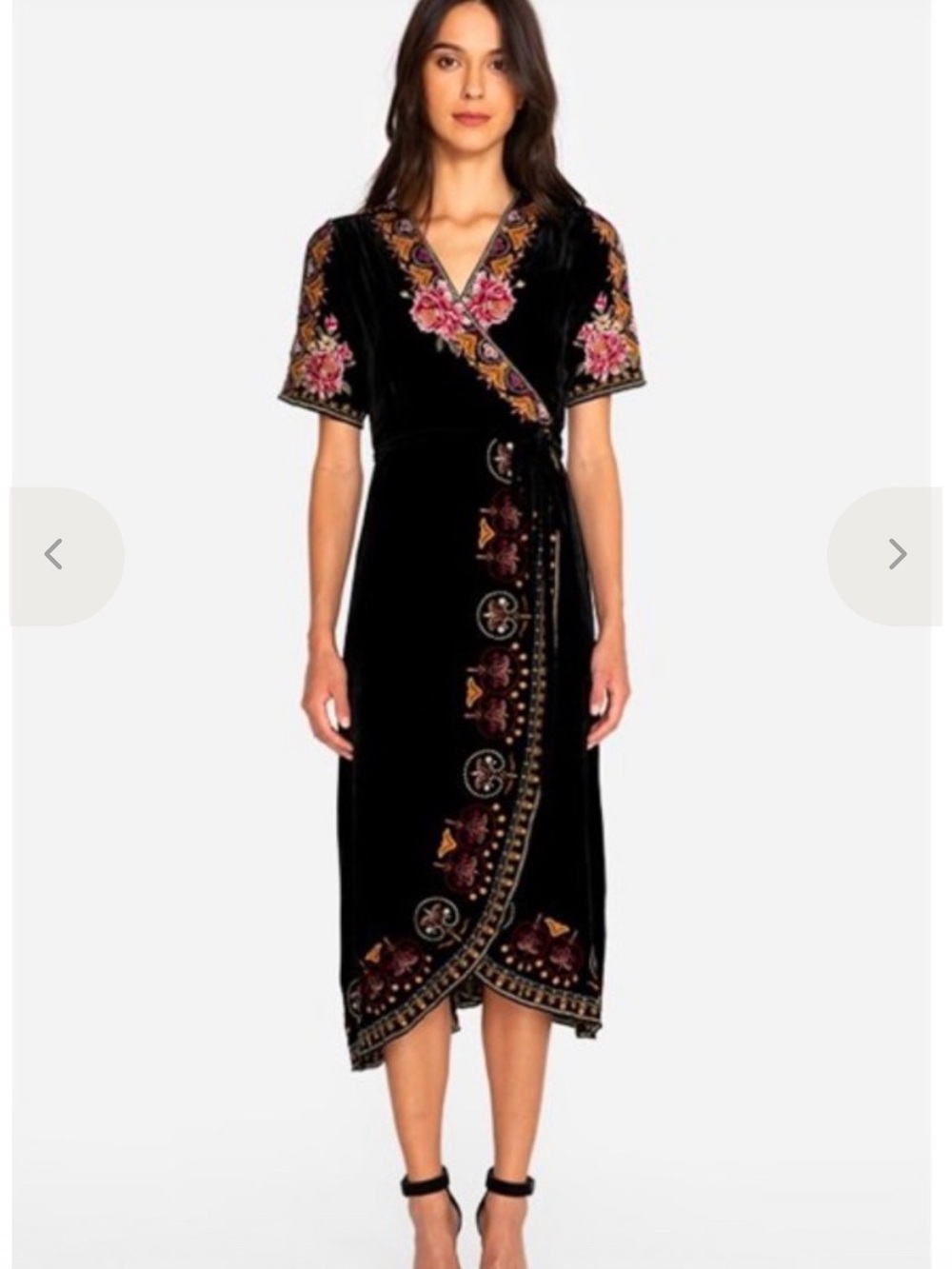 Johnny Was Joanna Velvet Wrap Dress